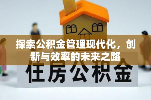 黑山探索公积金管理现代化，创新与效率的未来之路