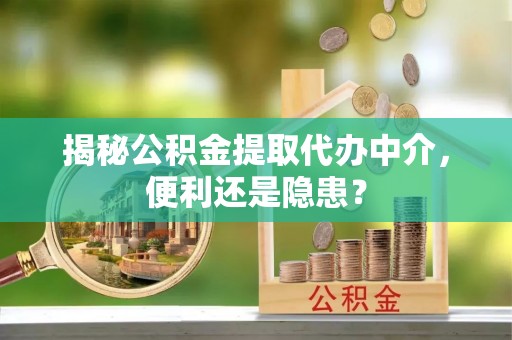 黑山揭秘公积金提取代办中介，便利还是隐患？