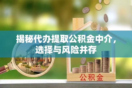 黑山揭秘代办提取公积金中介，选择与风险并存