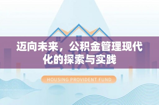 黑山迈向未来，公积金管理现代化的探索与实践