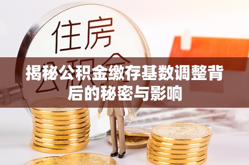 黑山揭秘公积金缴存基数调整背后的秘密与影响