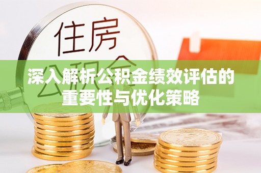 黑山深入解析公积金绩效评估的重要性与优化策略