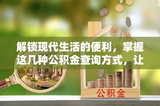 黑山解锁现代生活的便利，掌握这几种公积金查询方式，让理财更轻松