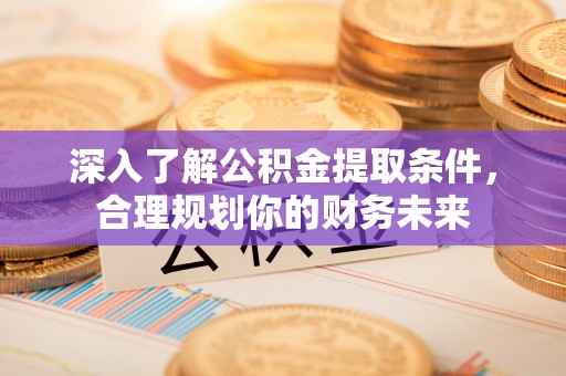 黑山深入了解公积金提取条件，合理规划你的财务未来