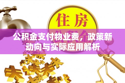 黑山公积金支付物业费，政策新动向与实际应用解析